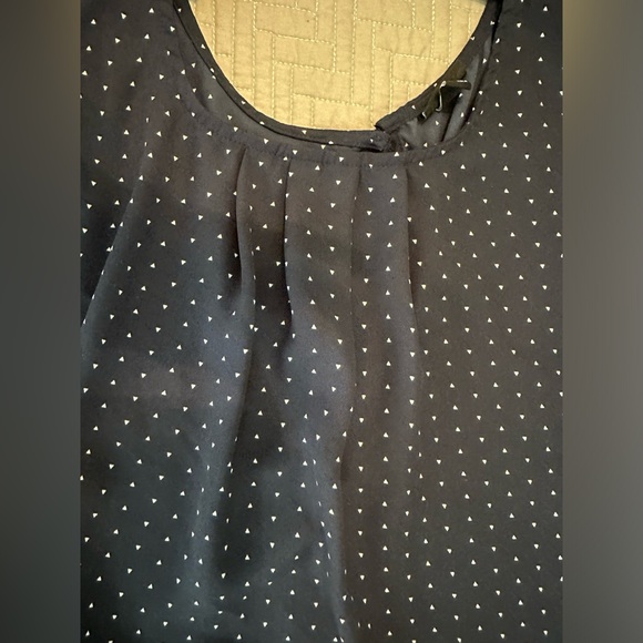 Torrid Navy Dots Pleated Blouse - Picture 5 of 8